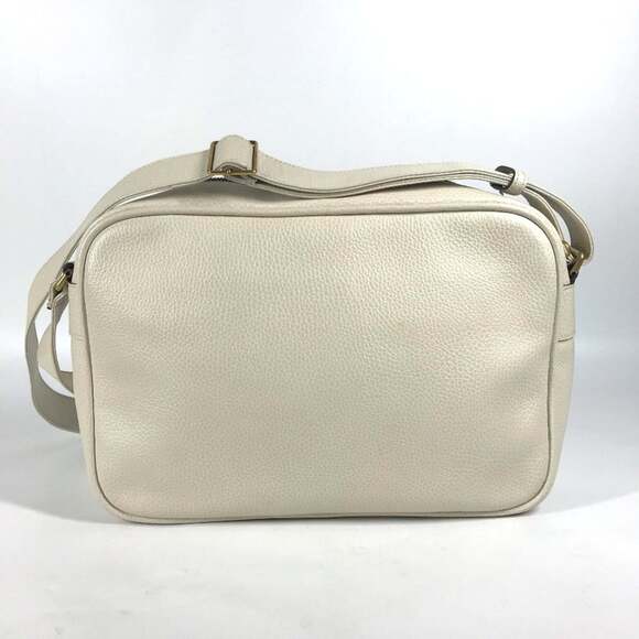 GUCCI Authentic White Leather Messenger Shoulder Bag - Picture 2 of 16
